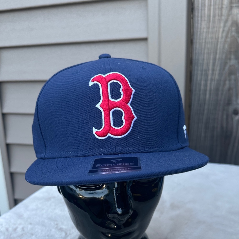 Boston Red Sox MLB OC Sports Adjustable Flat Hat Cap Red B Logo OSFM NWT